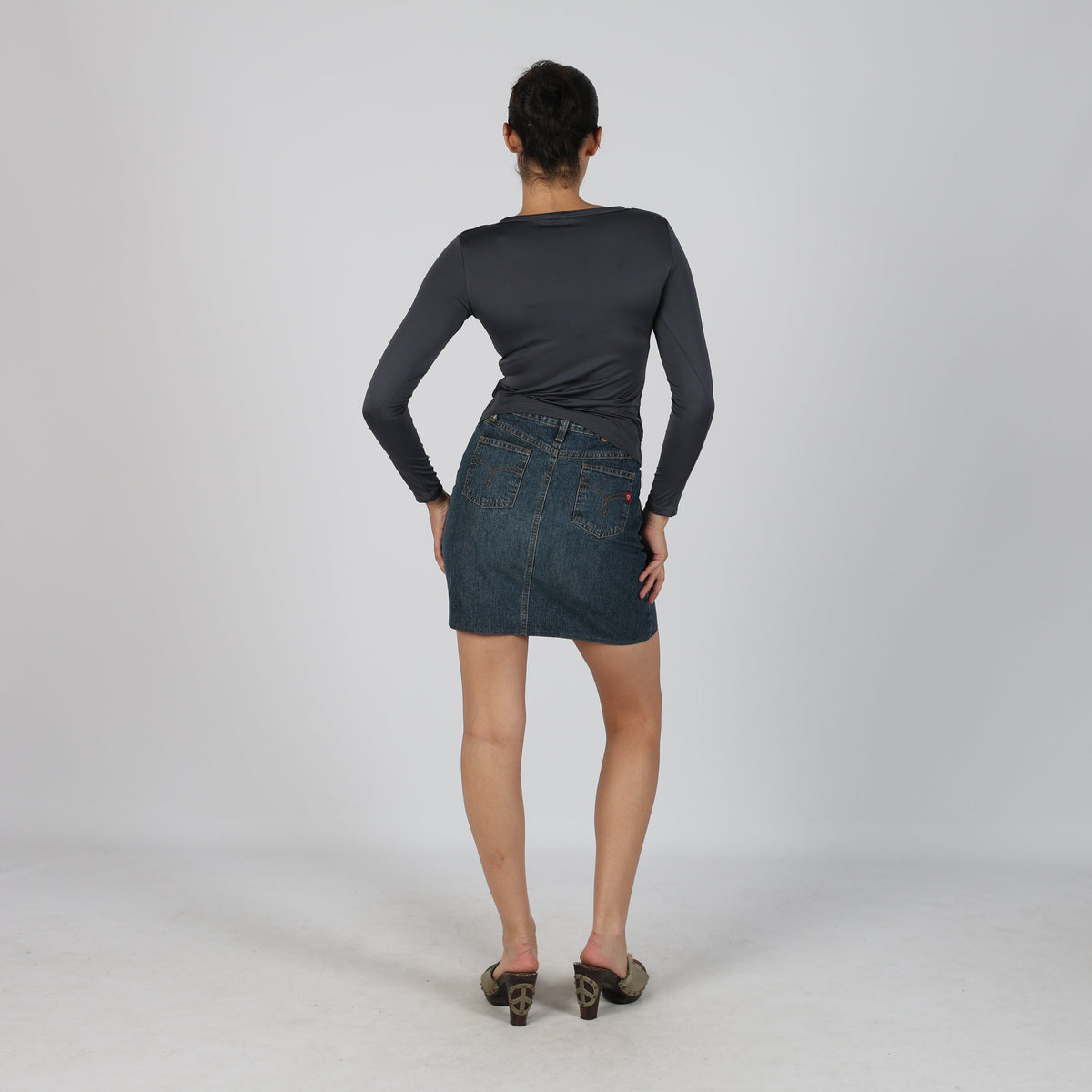 Blue Y2K Onyx Denim Mini Skirt (XS)
