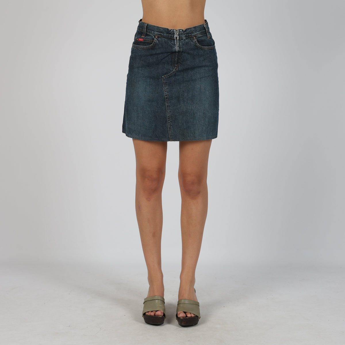 Blue Y2K Onyx Denim Mini Skirt (XS)