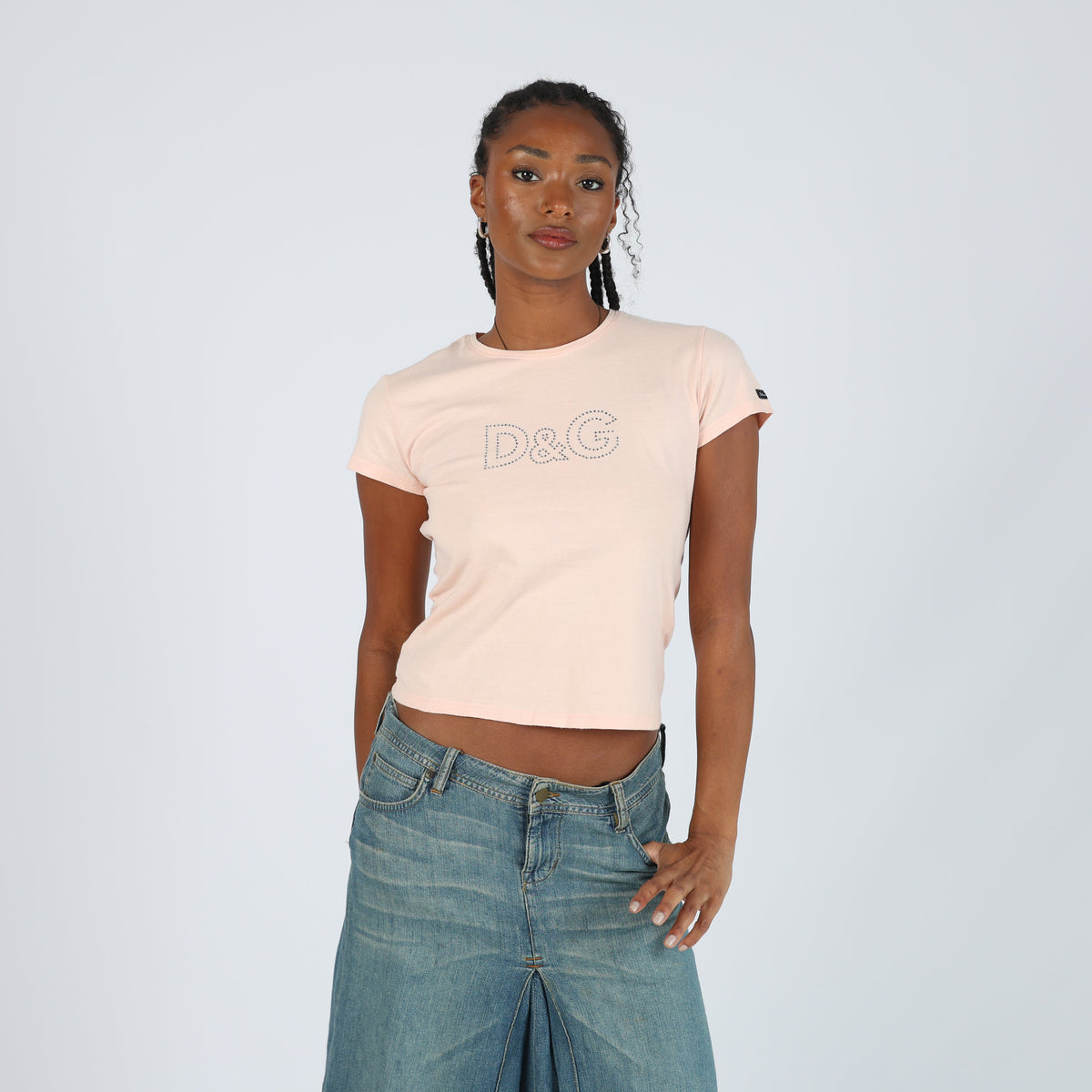 Baby Pink Y2K Dolce & Gabbana Baby Tee (S)