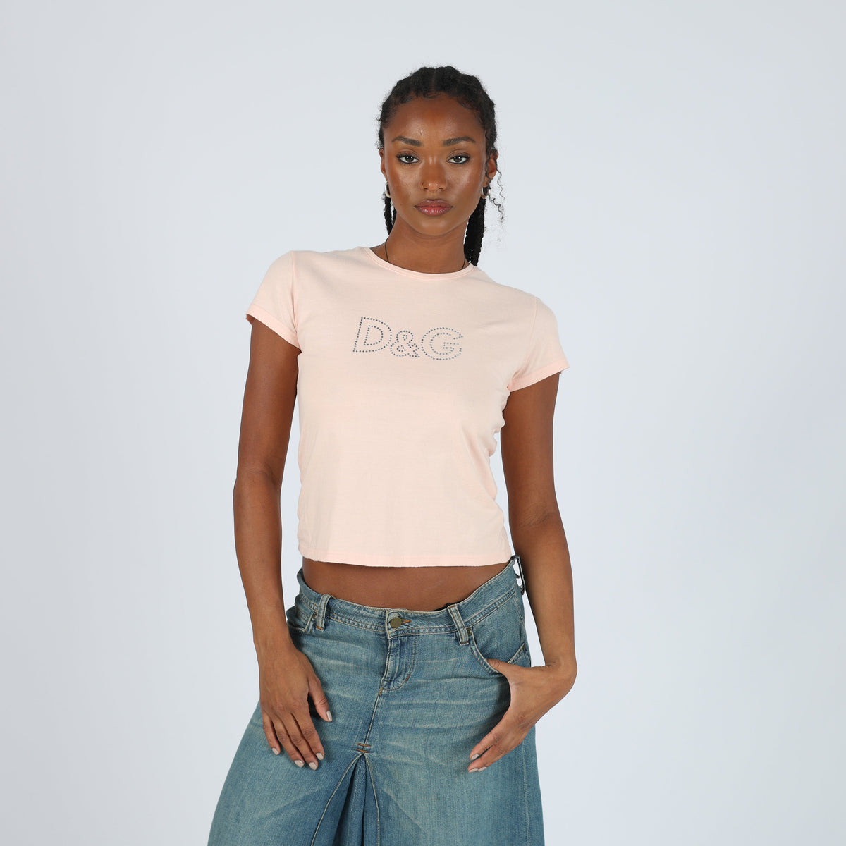 Baby Pink Y2K Dolce & Gabbana Baby Tee (S)