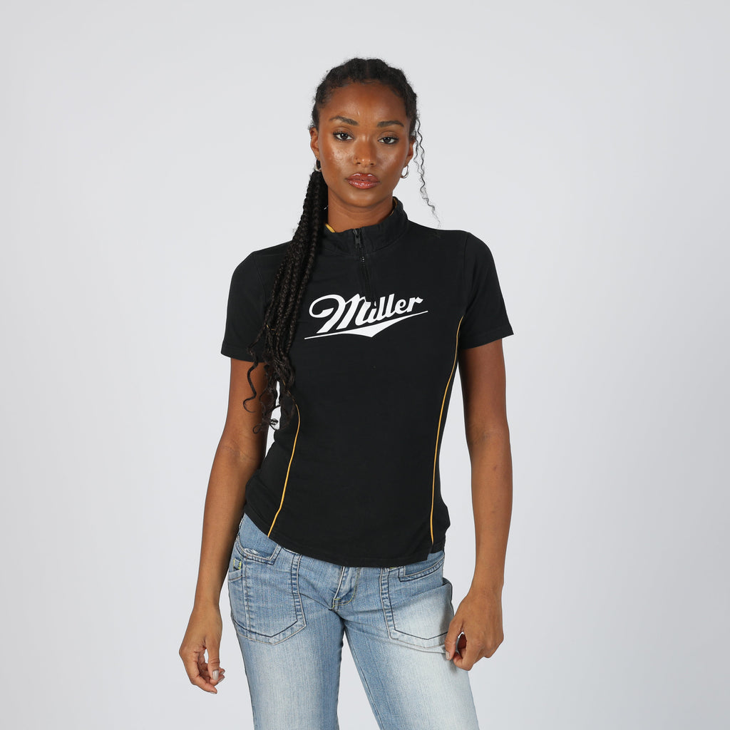 Black Y2K Miller Woven Top (S)