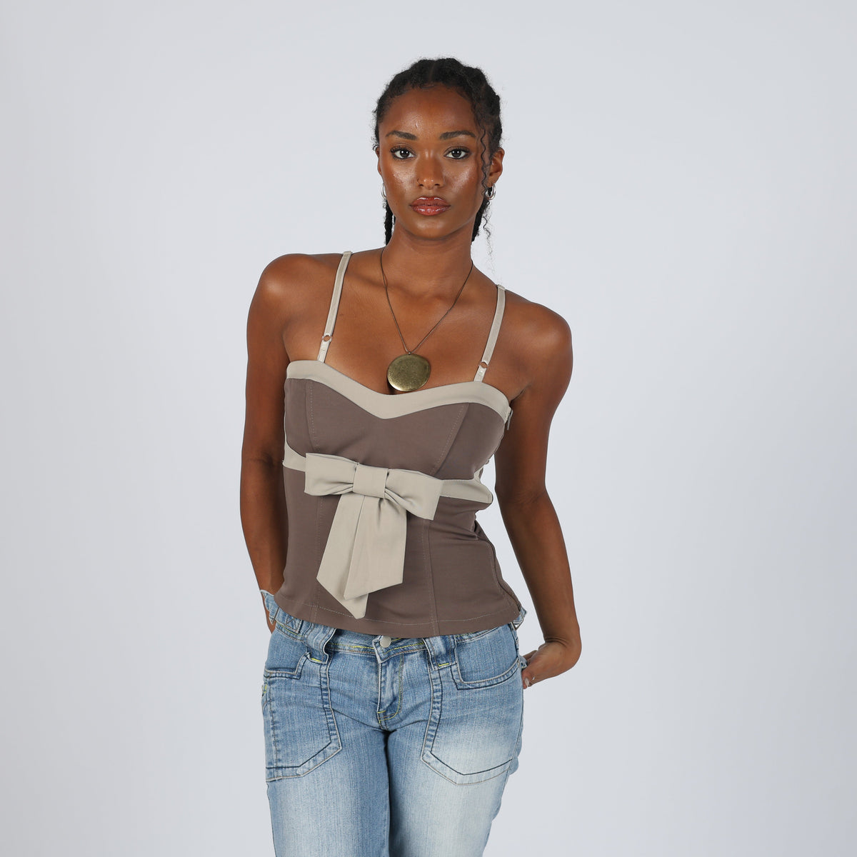 Brown Y2K Rinascimento Cami (S)