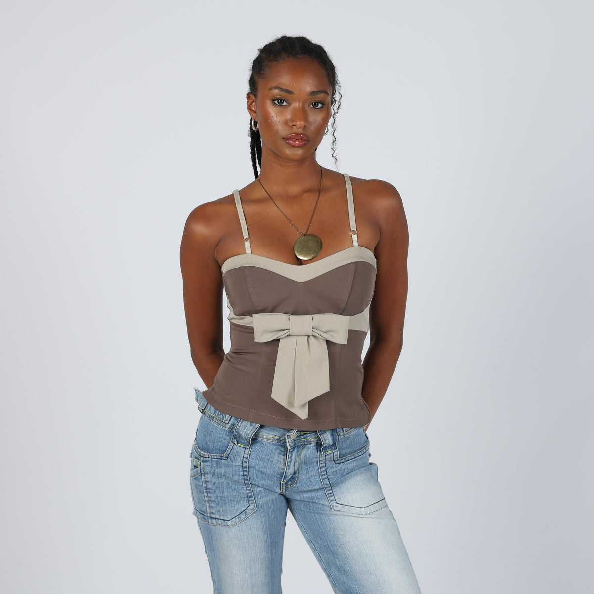 Brown Y2K Rinascimento Cami (S)