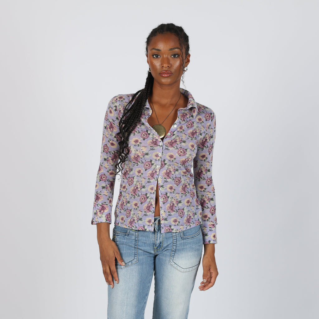 Lilac Purple Y2K Frenci&Gio Blouse (S)