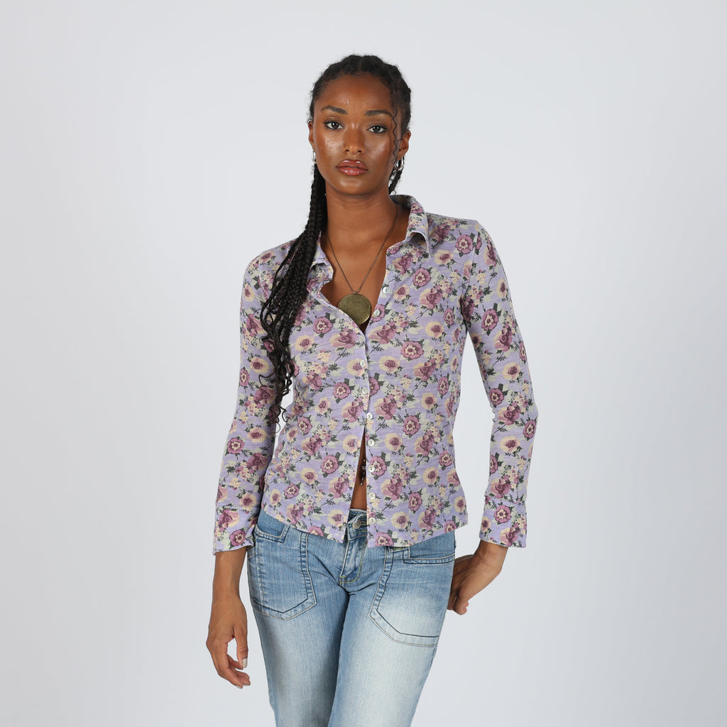 Lilac Purple Y2K Frenci&Gio Blouse (S)
