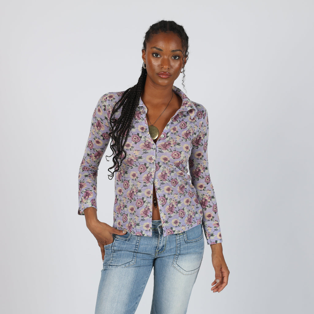 Lilac Purple Y2K Frenci&Gio Blouse (S)