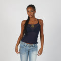Navy Blue Y2K Cami Sheer (XS)