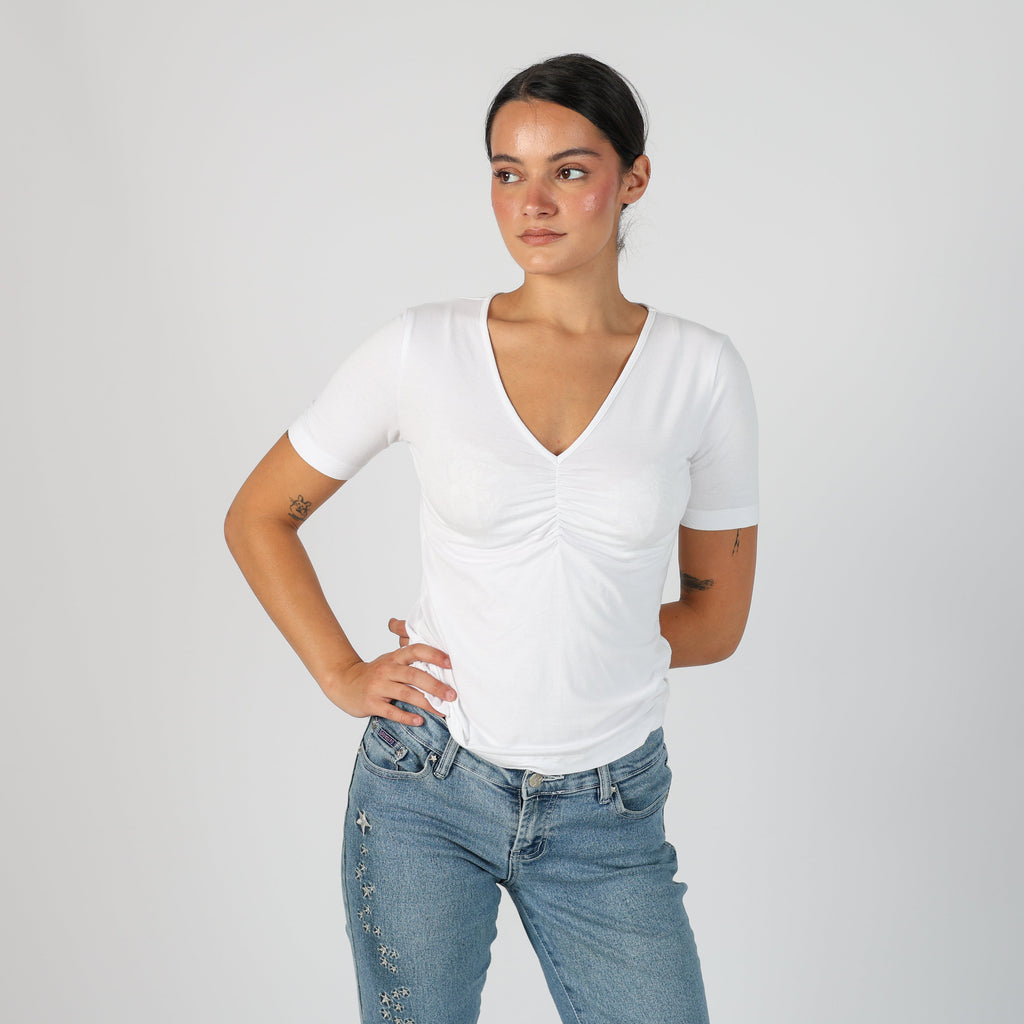 White Y2K Penny Black T-shirt (S)
