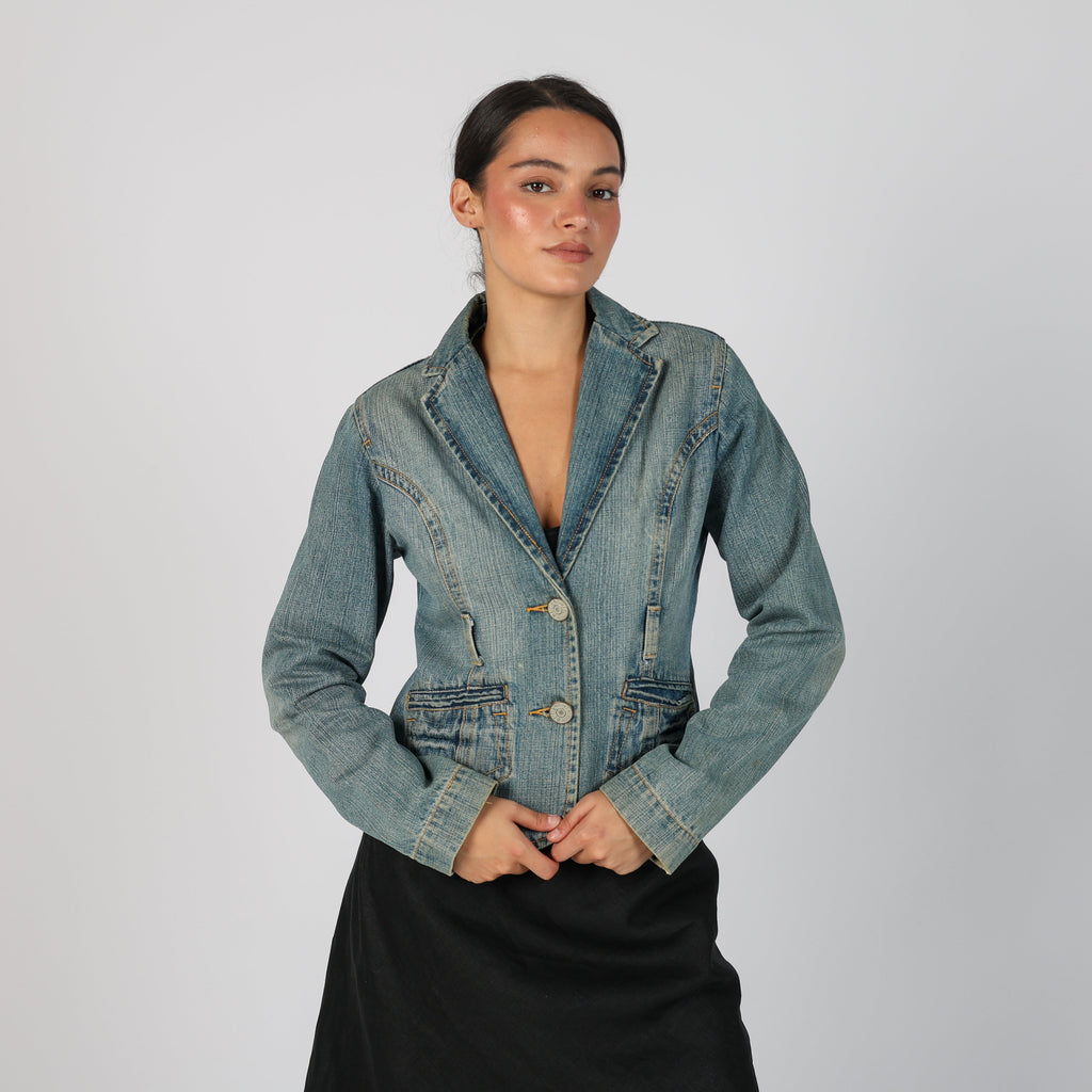 Blue Y2K Blue Collection Denim Jacket (S)