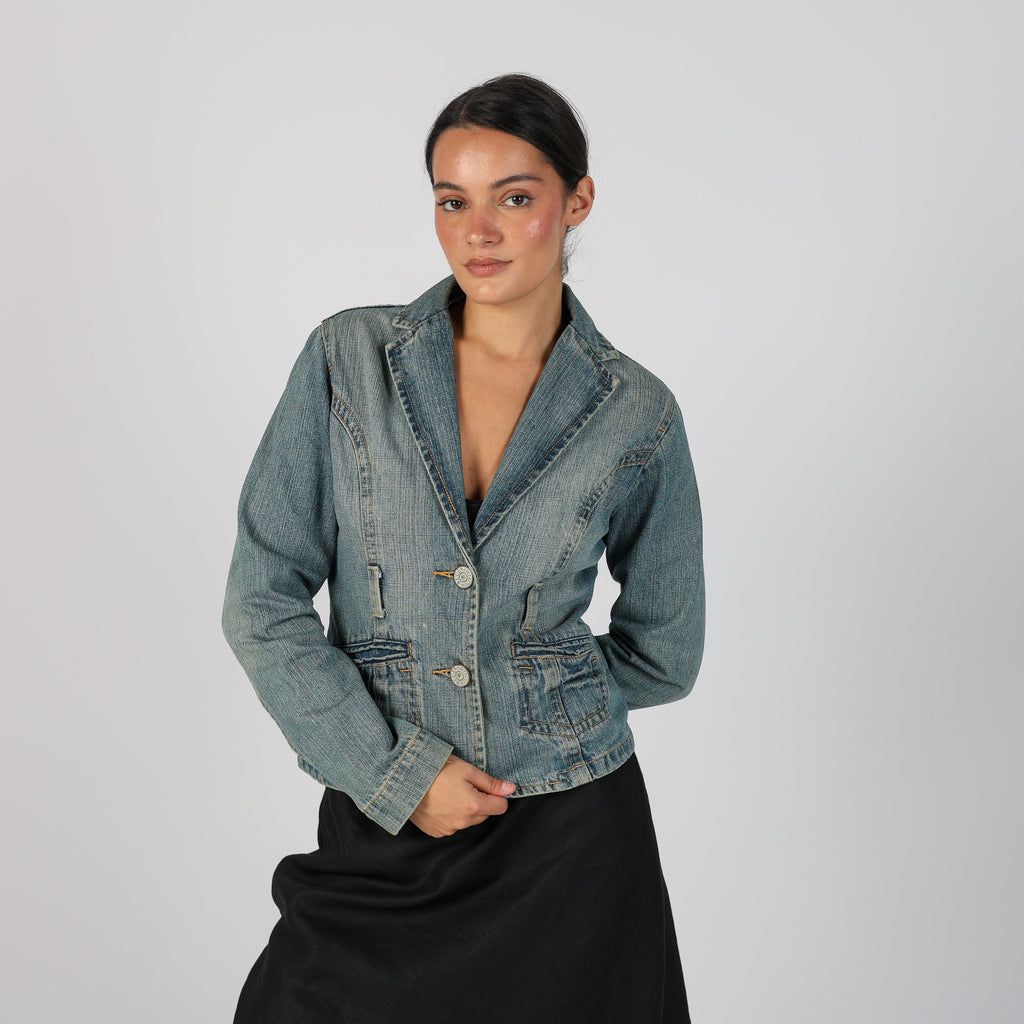 Blue Y2K Blue Collection Denim Jacket (S)