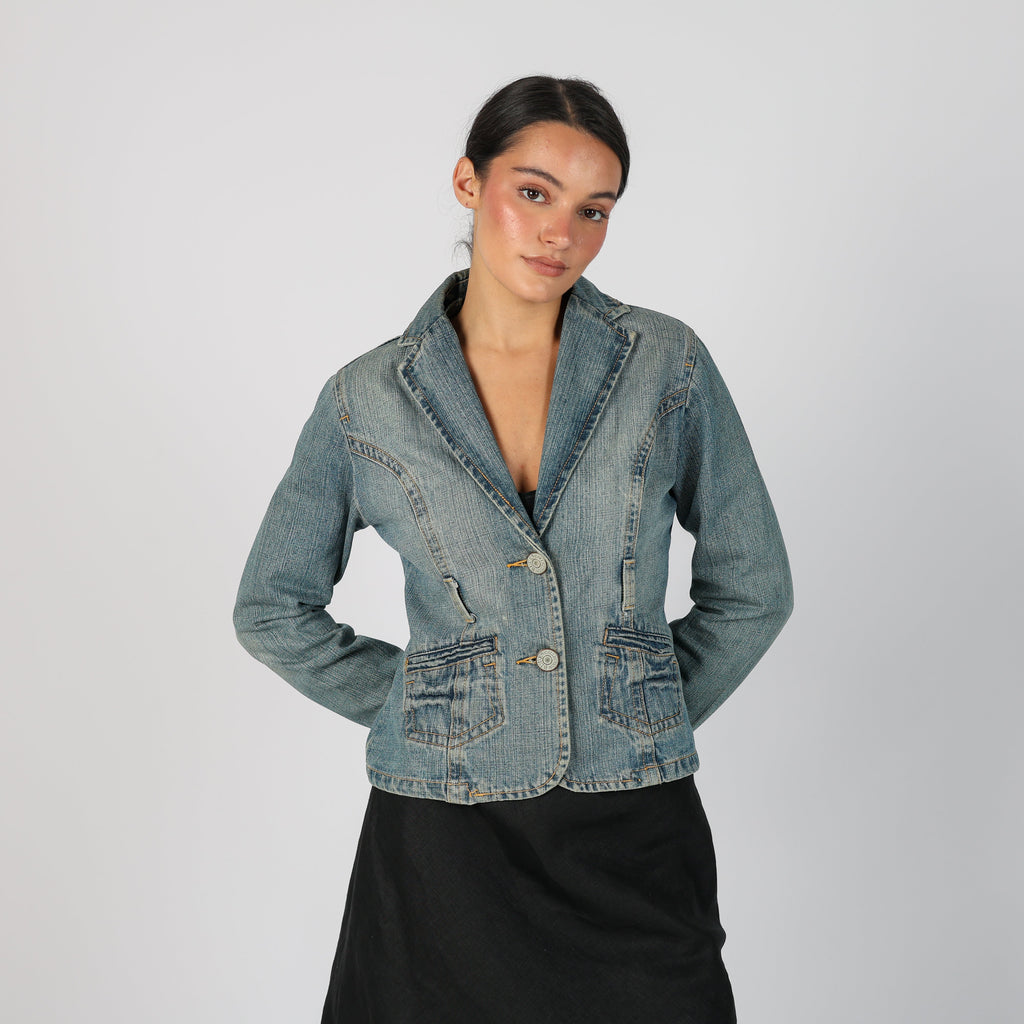 Blue Y2K Blue Collection Denim Jacket (S)