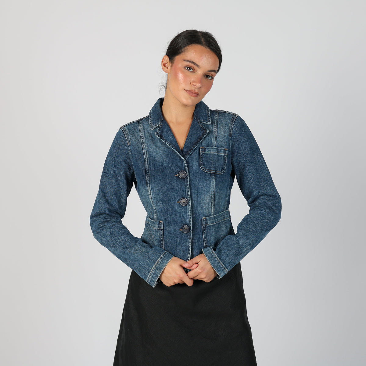 Blue 90s United Colors of Benetton Denim Jacket (S)