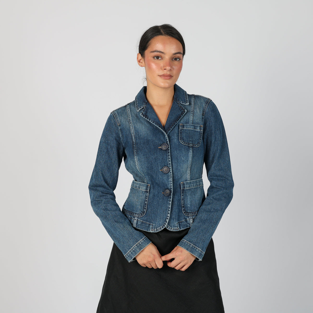Blue 90s United Colors of Benetton Denim Jacket (S)