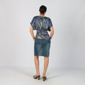 Blue Y2K Stand Point Denim Mini Skirt (S)