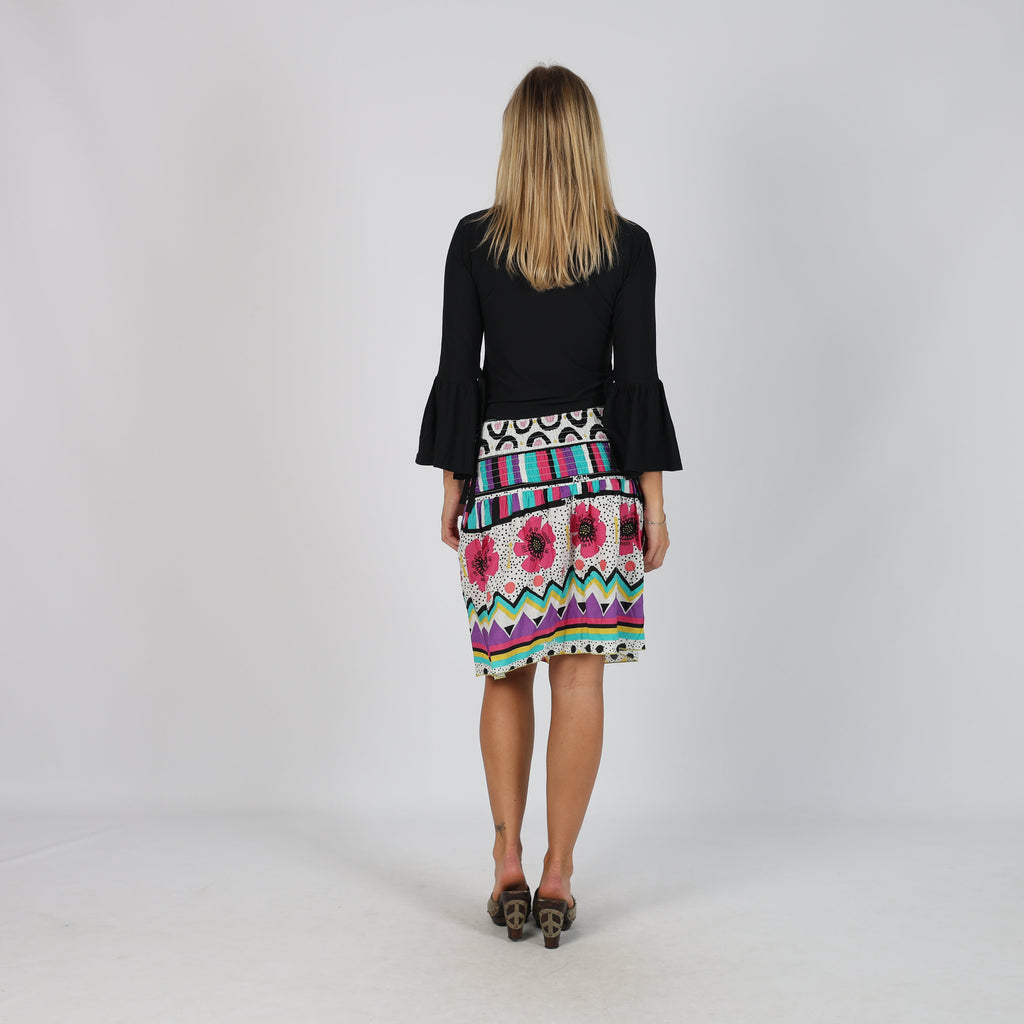 Ivory Y2K Woven Midi Skirt (XS)
