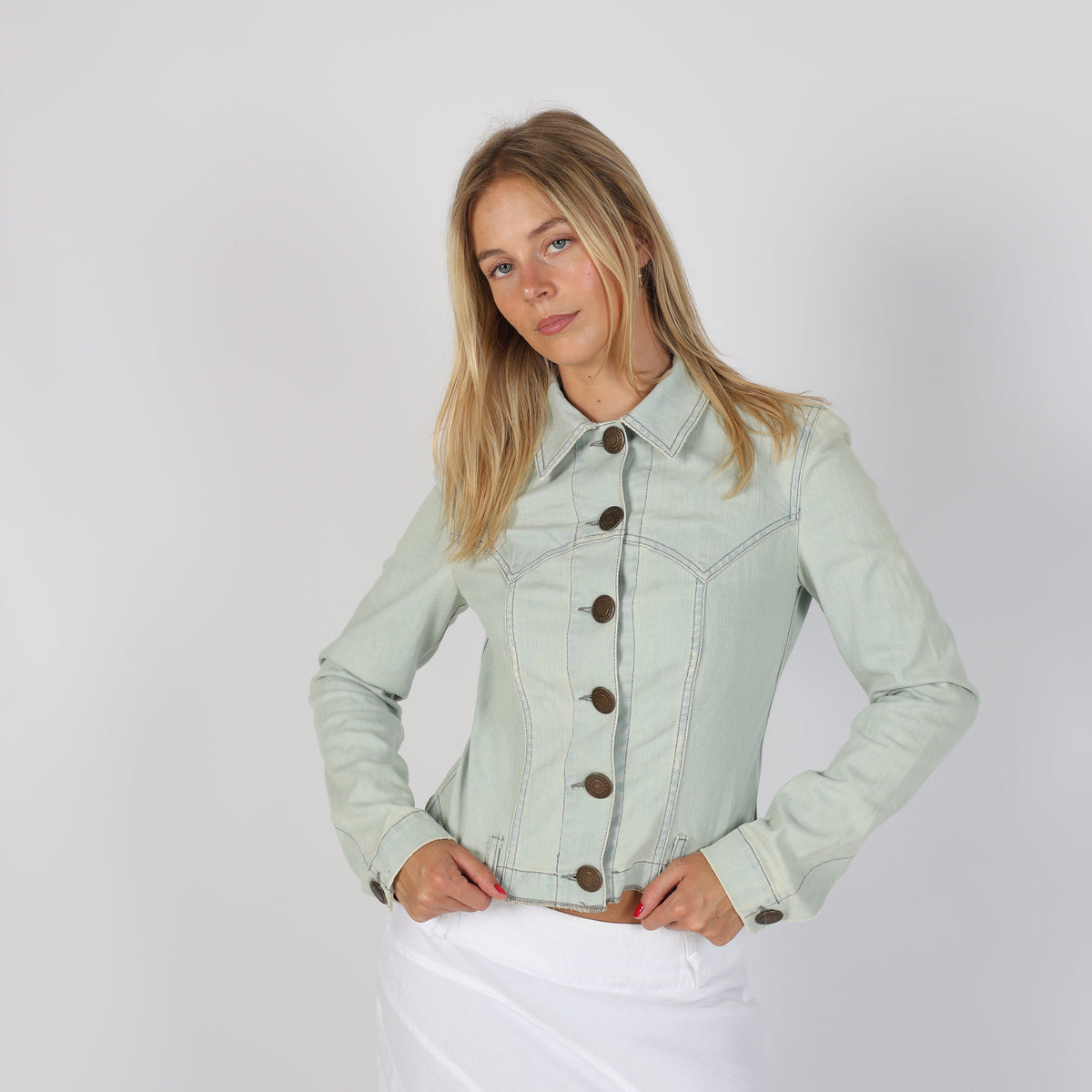 Light Blue Y2K Richmond Denim Jacket (S)