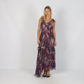 Purple Y2K Woven Maxi Dress (M)