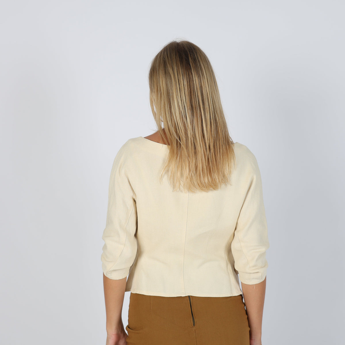 Cream Y2K United Colors of Benetton Woven Jacket (S)