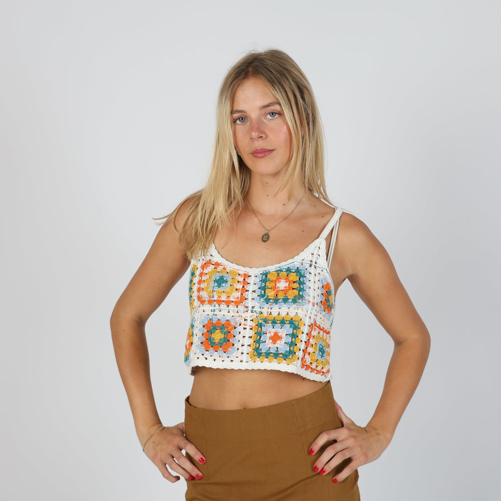 White Y2K Knitted Top (S)