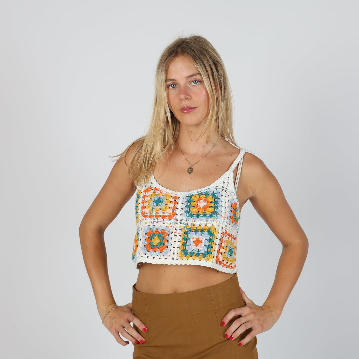 White Y2K Knitted Top (S)