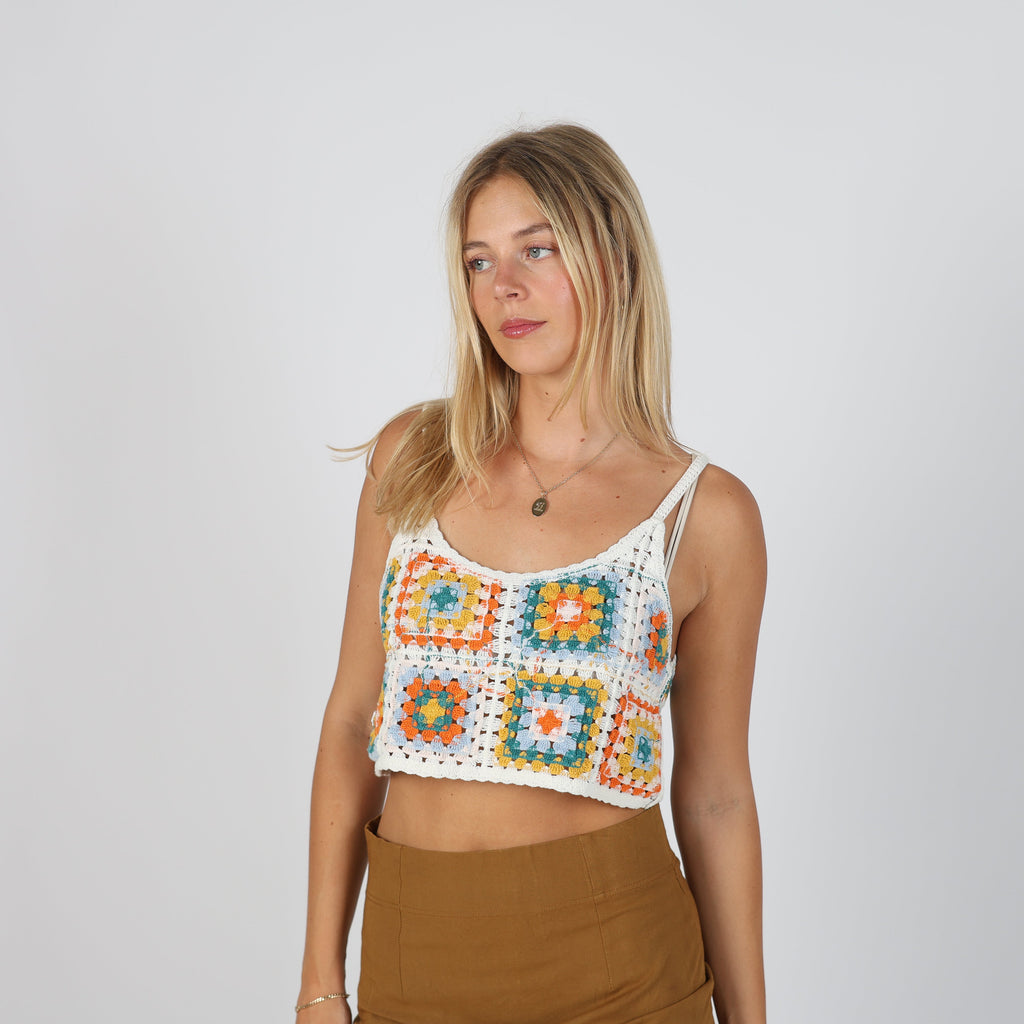 White Y2K Knitted Top (S)