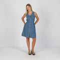 Blue Y2K Denim Midi Dress (M)