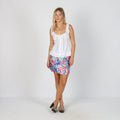 Ivory Y2K Woven Mini Skirt (XS)