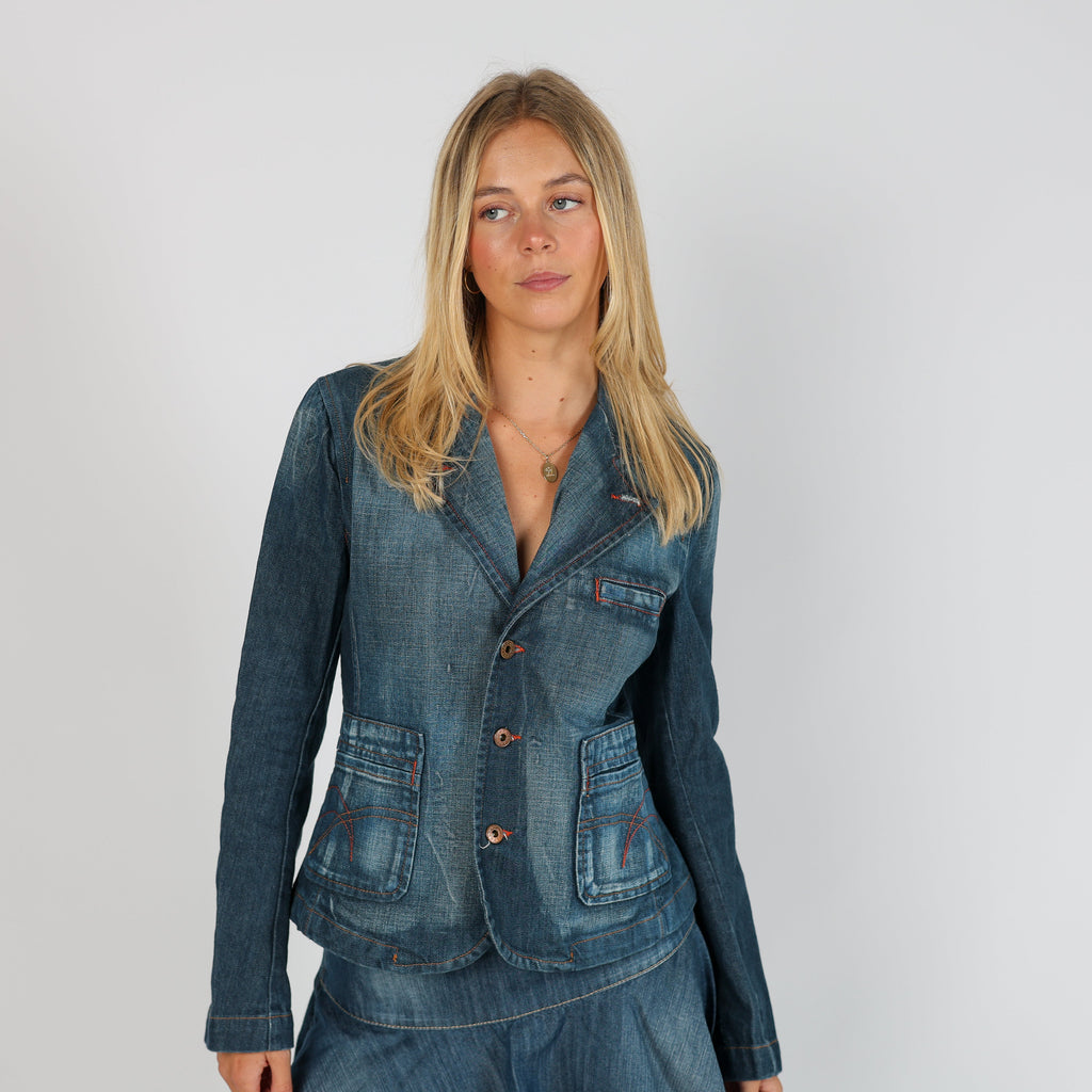 Blue Y2K PHARD Denim Jacket (S)