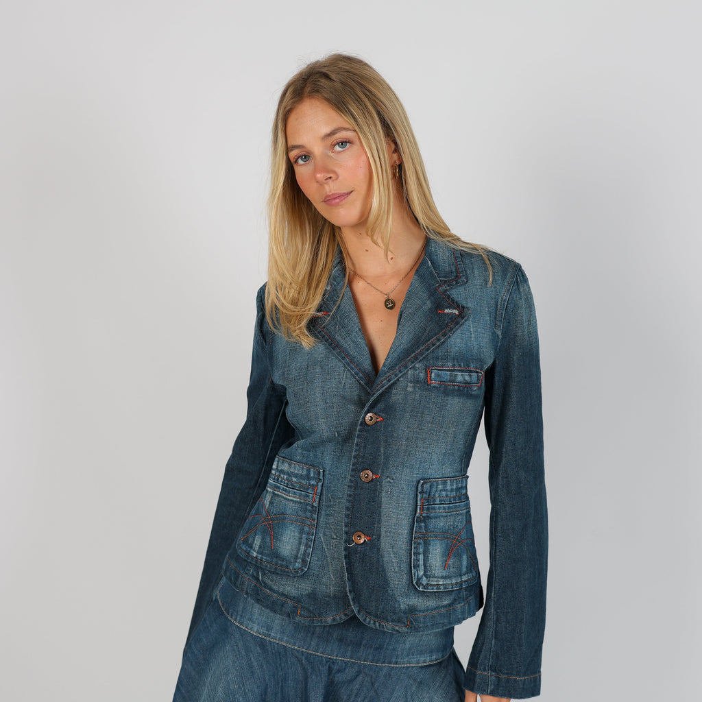 Blue Y2K PHARD Denim Jacket (S)