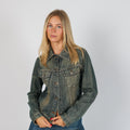 Blue Y2K Sexy Woman Denim Jacket (S)