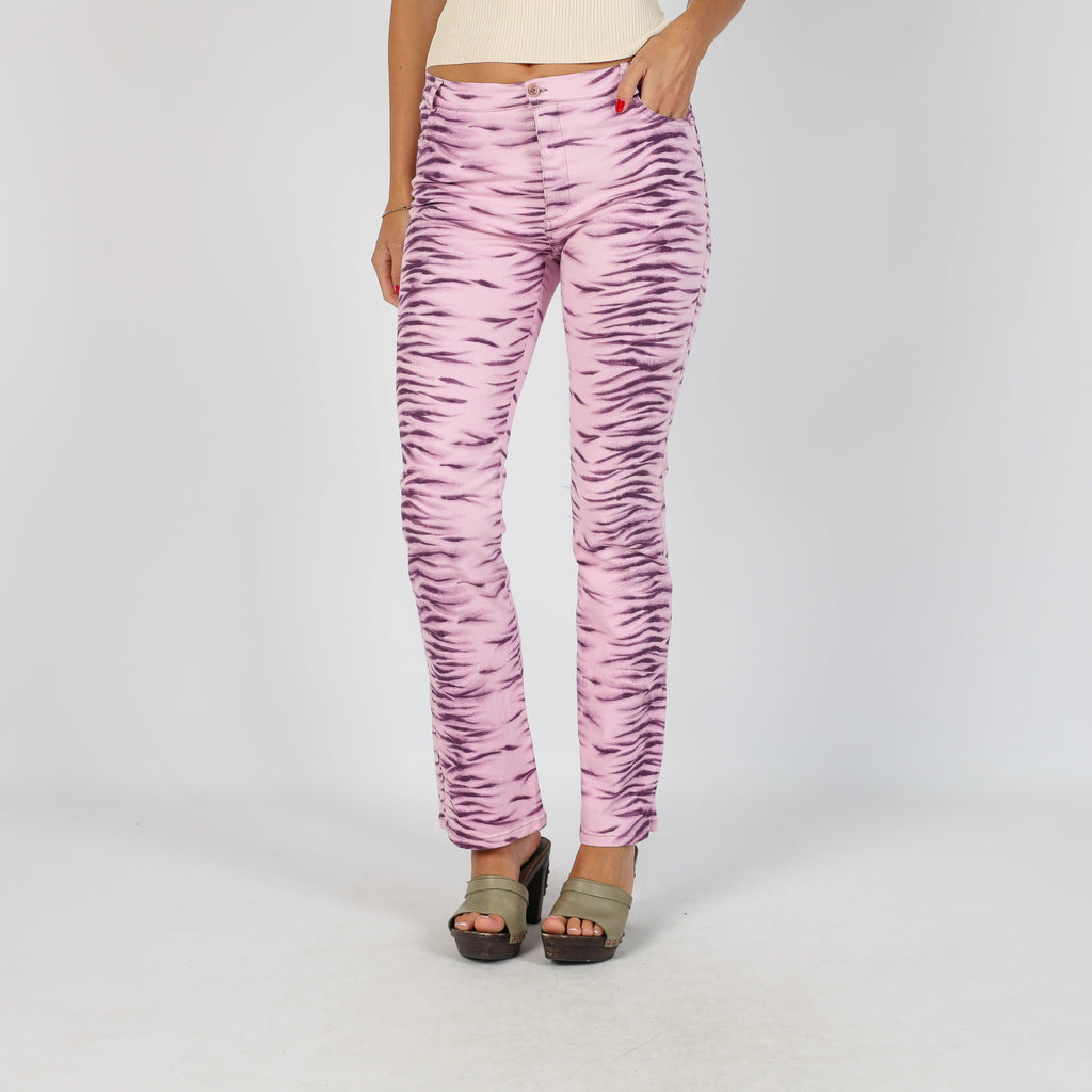 Lilac Purple Y2K Made in Italy Woven Trousers (XS)