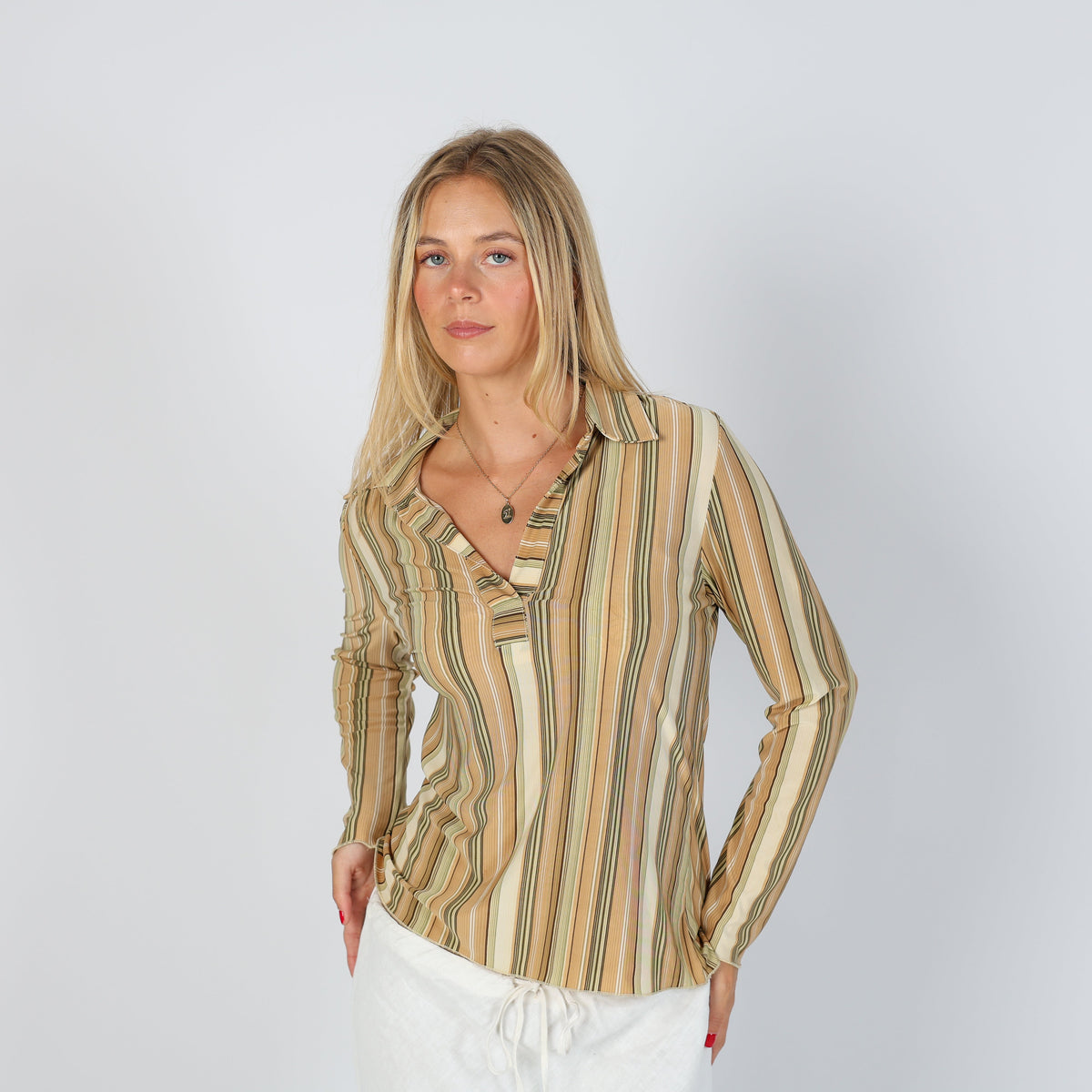 Tan Y2K Coconuda Blouse (S)