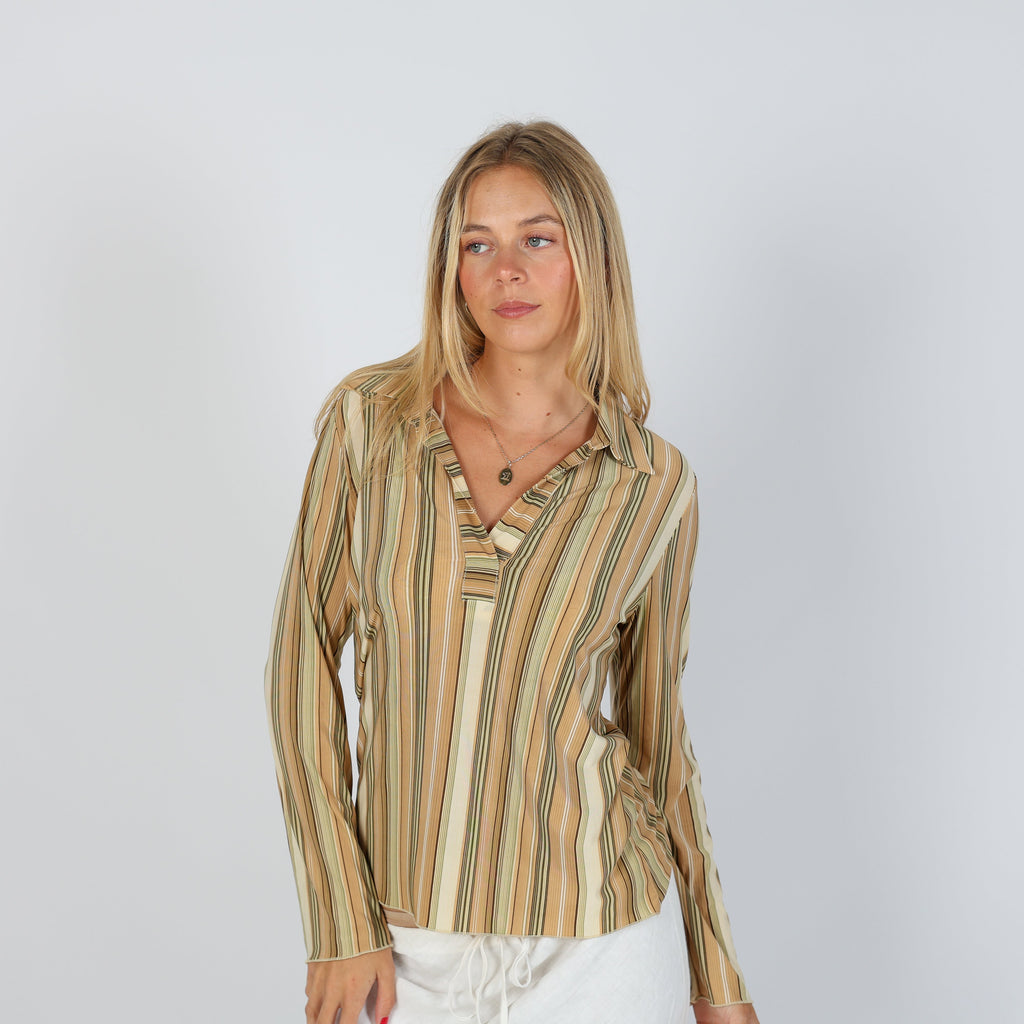 Tan Y2K Coconuda Blouse (S)