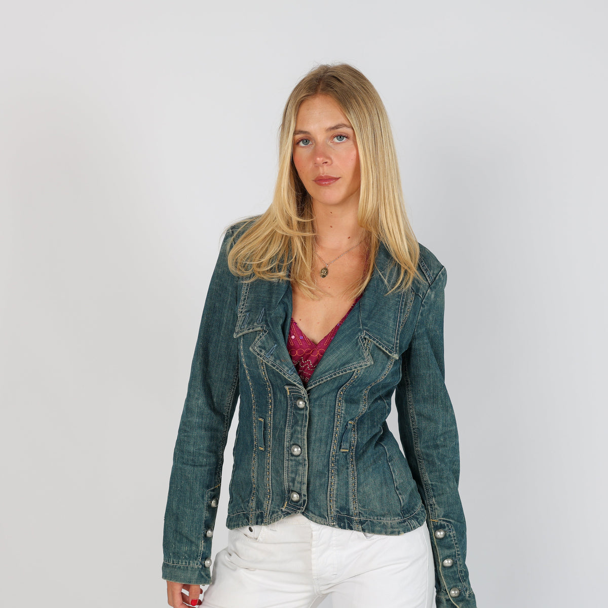 Blue Y2K Guess Denim Jacket (S)
