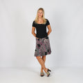 Black Y2K Monella Vagabonda Woven Midi Skirt (XS)