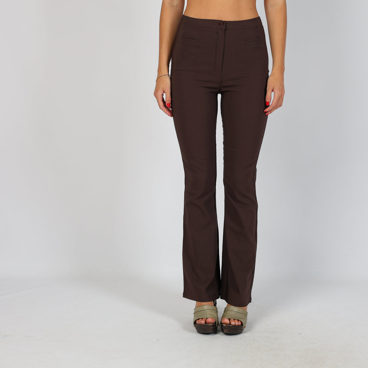 Brown Y2K Made in Italy Woven Trousers (XS)