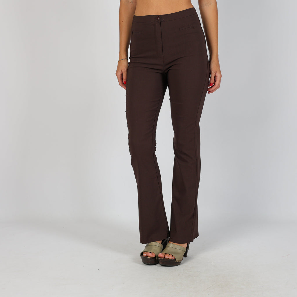 Brown Y2K Made in Italy Woven Trousers (XS)