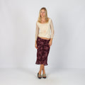 Purple Y2K Woven Midi Skirt (XS)