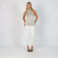 Ivory Y2K Trussardi Woven Trousers (S)
