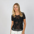 Black Y2K Mesh Top (S)