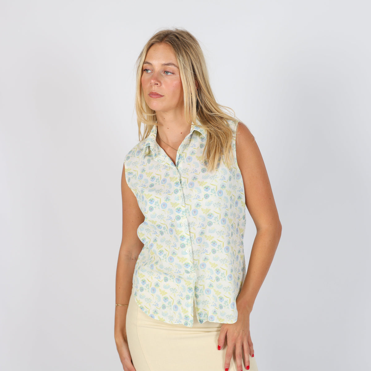 Cream Y2K Made in Italy Blouse (S)