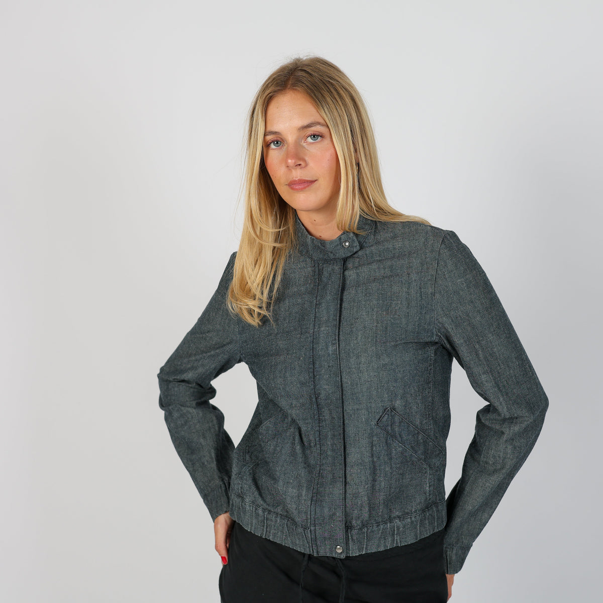 Charcoal Grey Y2K Made in Italy Light jacket (S)