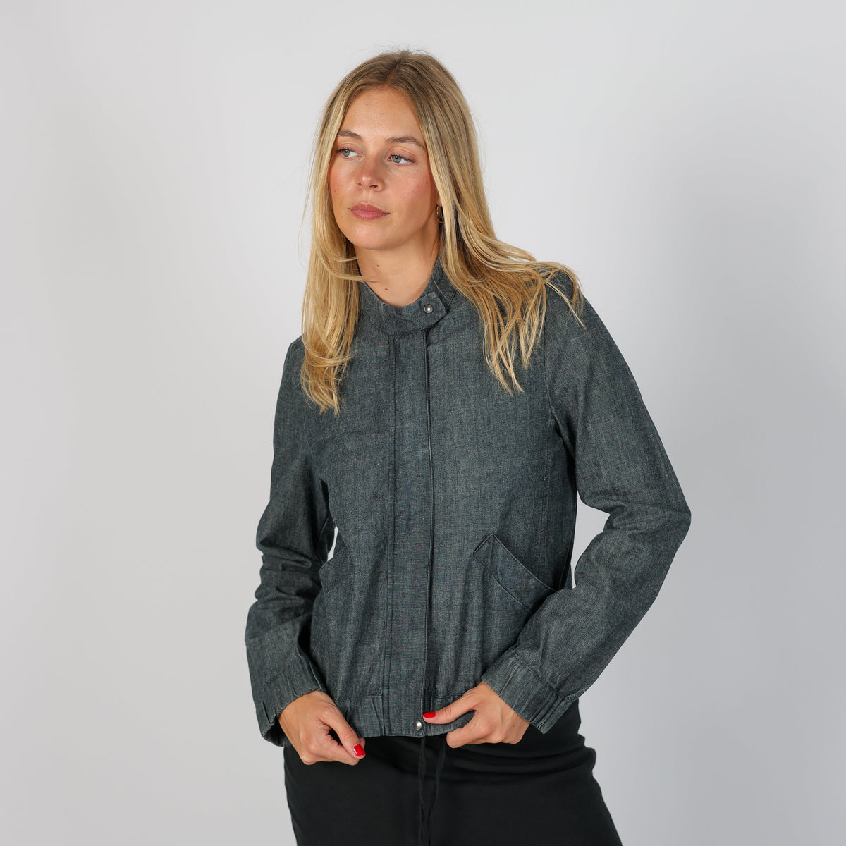 Charcoal Grey Y2K Made in Italy Light jacket (S)