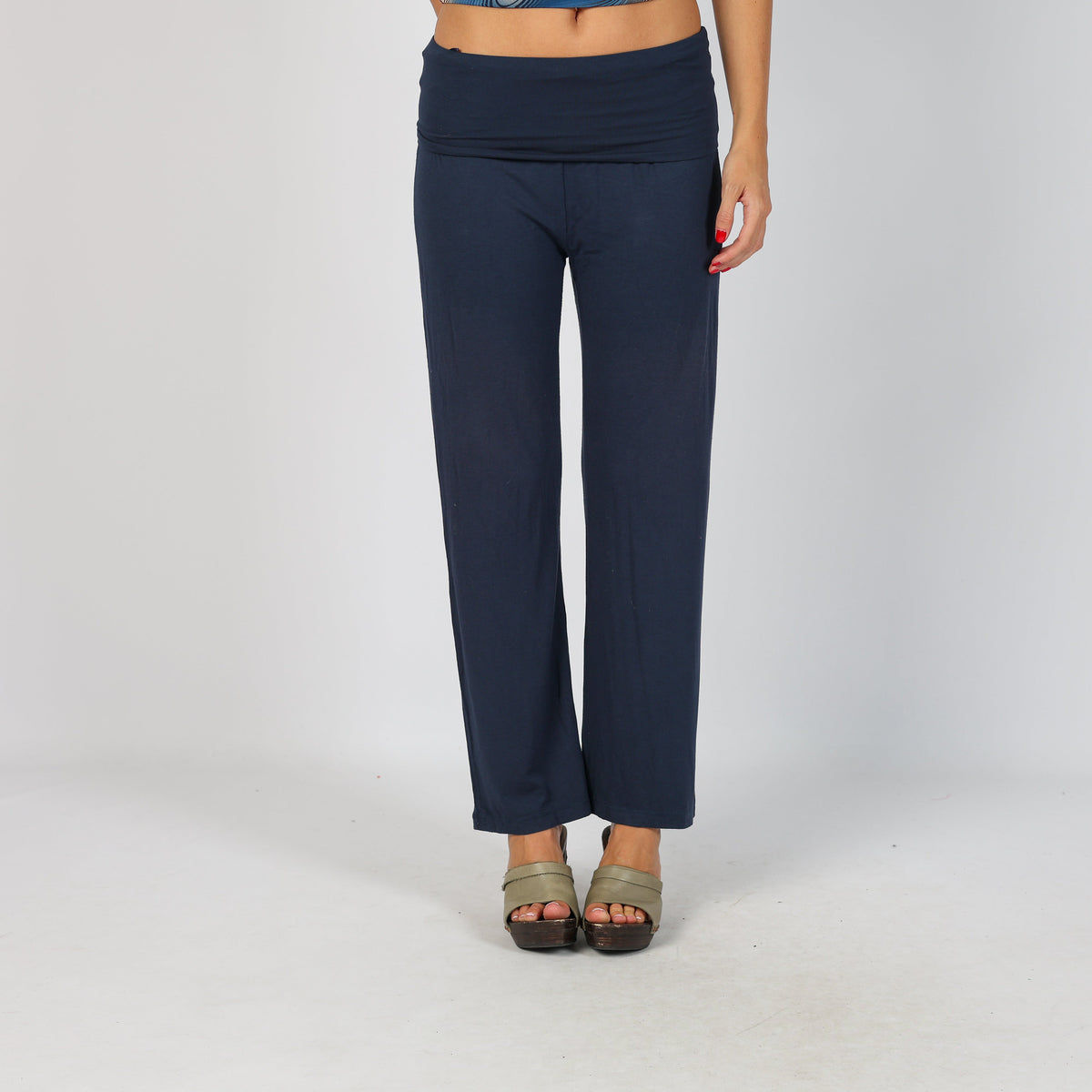 Navy Blue Y2K Max Mara Woven Trousers (S)