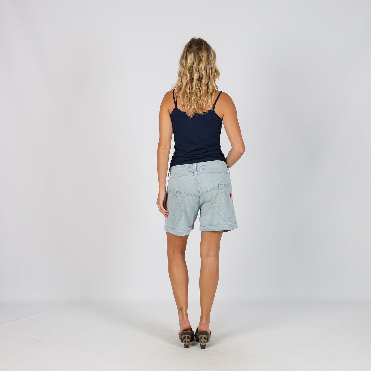 Light Blue Y2K Sex Miss Denim Shorts (M)