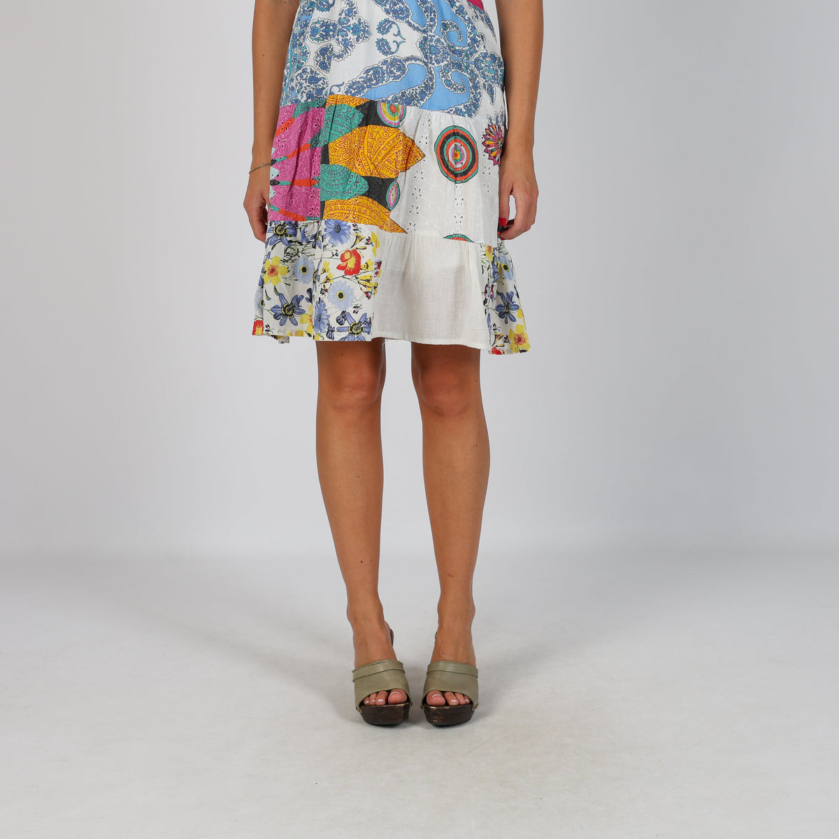 Multicoloured Y2K Woven Mini Dress (S)
