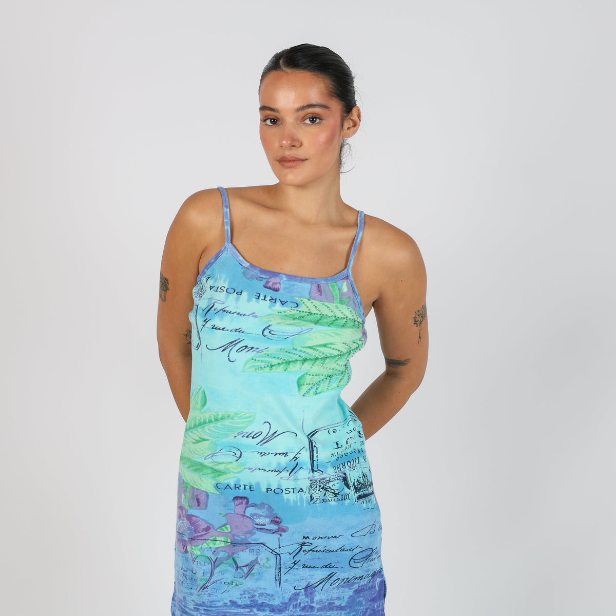 Lilac Purple Y2K Woven Mini Dress (S)