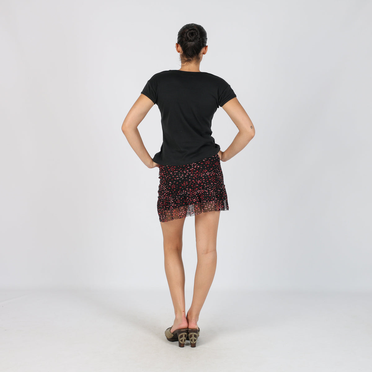 Black Y2K Pimkie Woven Mini Skirt (S)