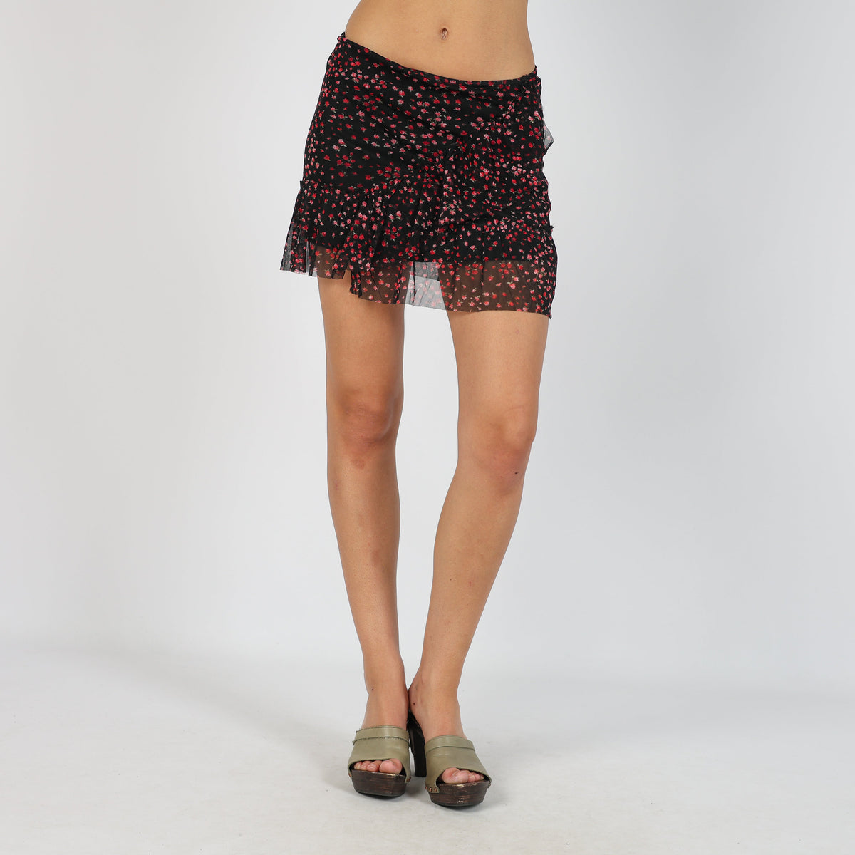 Black Y2K Pimkie Woven Mini Skirt (S)