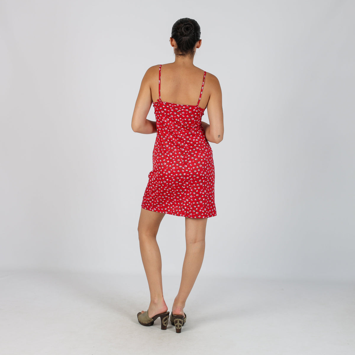 Red Y2K PHARD Woven Mini Dress (S)